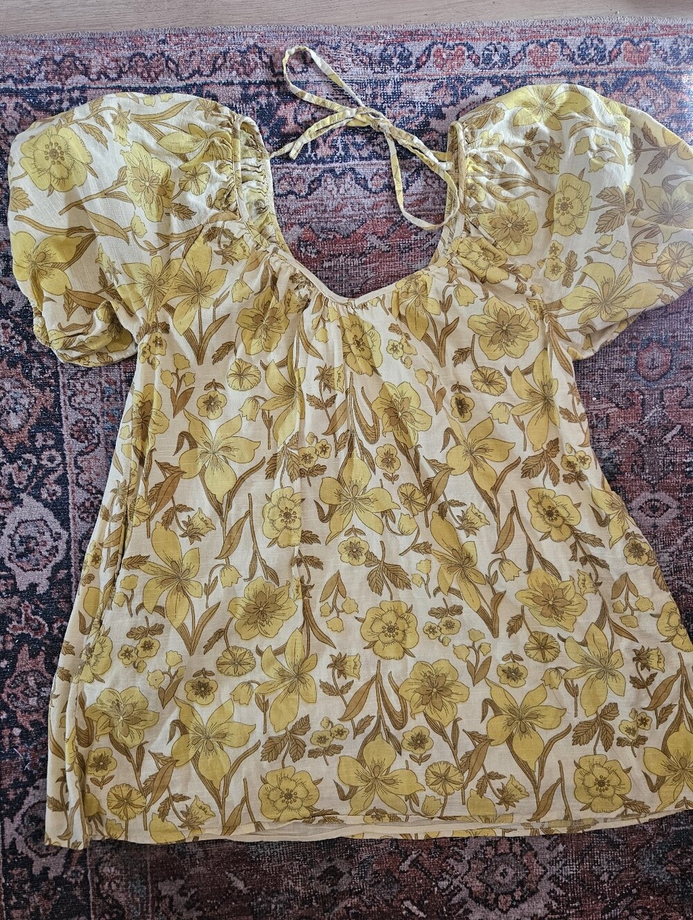 Urban Outfitters Yellow Floral Mini Dress